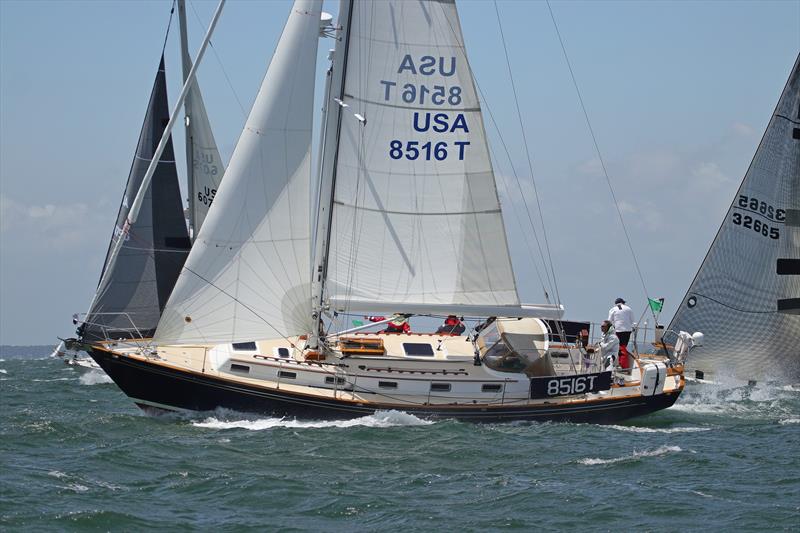 Tom Bowler and his Escapade II crew on the starting line of the 2019 Marion to Bermuda Race photo copyright Spectrum Photo taken at Sailfish Club of Florida and featuring the ORC class