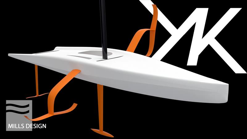 Early rendering of the foiling mini-maxi, Flying Nikka - photo © Mills Design