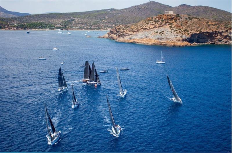 Fleet at Temple of Poseidon located nearby at Cape Sounio - photo © George & Nikos Alevromitis / AEGEAN 600