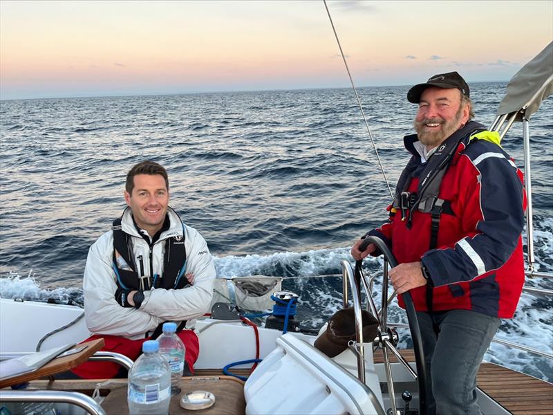 Garry McCarten on Skullduggery all smiles - 2021-22 West Offshore Products Coastal Sprint Series photo copyright David Schuller taken at Ocean Racing Club of Victoria and featuring the ORC class