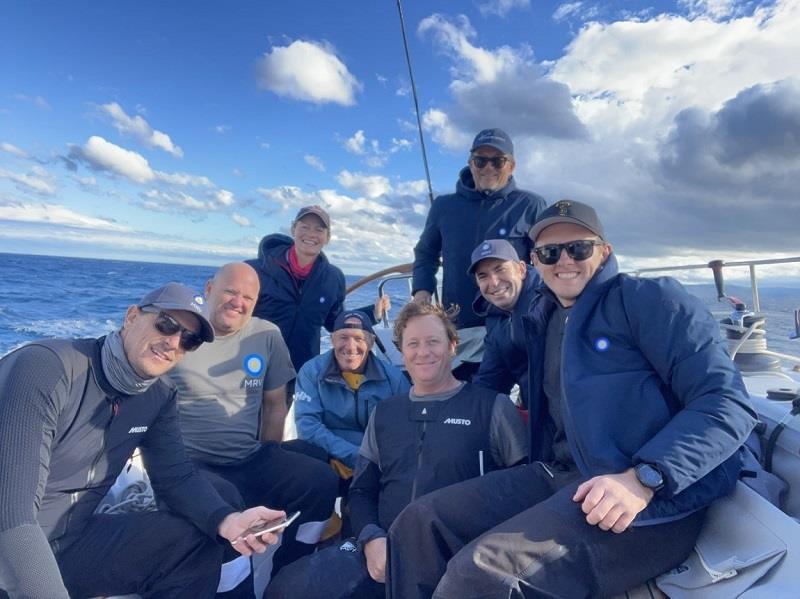 The happy MRV crew - Apollo Bay Race 2022 photo copyright Damien King taken at Ocean Racing Club of Victoria and featuring the ORC class