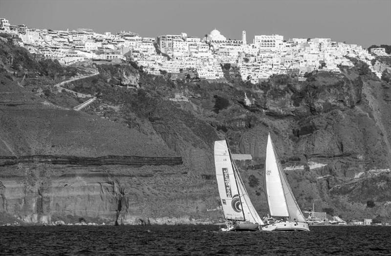 The race course includes the spectacular caldera of Santorini - photo © Nikos Alevromytis