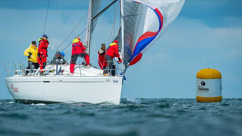 US-flagged First 40.7 `First Tracks` under Norwegian skipper Svenn Erik Hansen struggled on day 2 of Kiel Cup and finished 7th in group ORC I/II photo copyright Sascha Klahn / Kieler Woche taken at Kieler Yacht Club and featuring the ORC class