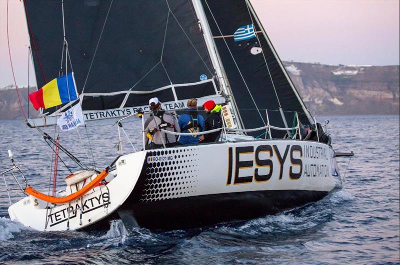 Bogdan Hrehorciuc's Figaro 2 Tetraktys (ROU) in the AEGEAN 600 photo copyright Nikos Alevromytis/HORC AEGEAN 600 taken at Hellenic Offshore Racing Club and featuring the ORC class