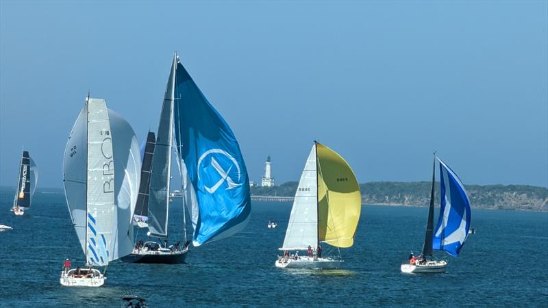 ORCV West Offshore Products Coastal Sprint 2: Spinnakers fill as the fleet race out through the heads photo copyright ORCV Media taken at Ocean Racing Club of Victoria and featuring the ORC class