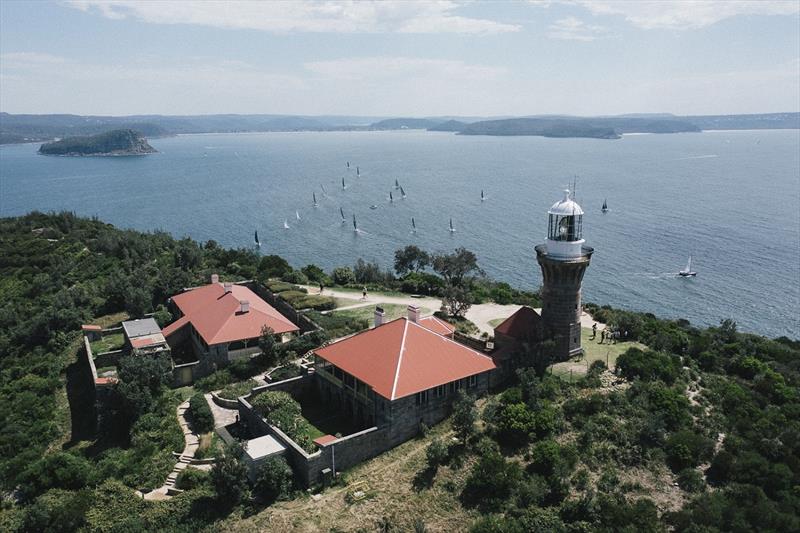 The Pittwater Regatta ORC fleet from aloft last year - photo © RPAYC media