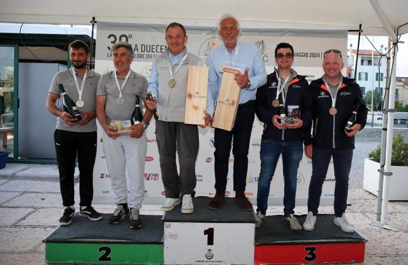 2024 ORC DH European Championship Class B podium - TASMANIA of Antonio Di Chiara and Walter Svetina, KEY-GO of Pacifico D'Ettore and Michele Zambelli, and OXYGEN of Andrea Gozo and Angelo Marchesini  - photo © Andrea Carloni