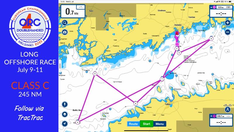 Long Offshore Race Course for Class C - Garmin ORC DH European Championship Helsinki 2025 - photo © Offshore Racing Congress