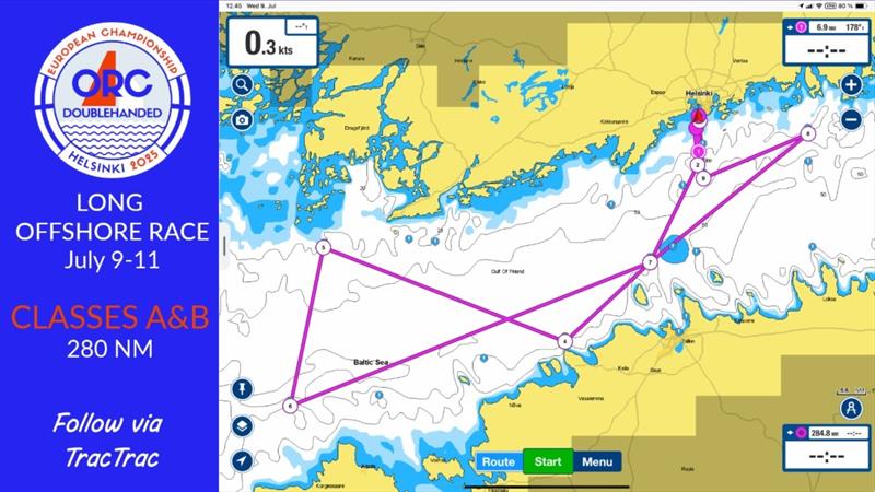 Long Offshore Race Course for Classes A&B - Garmin ORC DH European Championship Helsinki 2025 - photo © Offshore Racing Congress