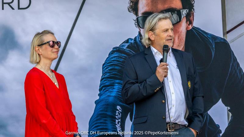 Garmin ORC DH Europeans 2025 Event Chair Noora Westerlund and Thomas Nilsson, ORC Management Committee member - Garmin ORC DH European Championship Helsinki 2025 photo copyright Pepe Korteniemi taken at Helsingfors Segelklubb and featuring the ORC class