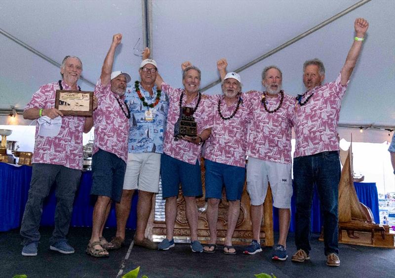 Never too old to win a trophy at Transpac: the Heroic Heart crew takes home the Ilio Aukai - Transpac 2025 - photo © Sharon Green/Ultimate Sailing