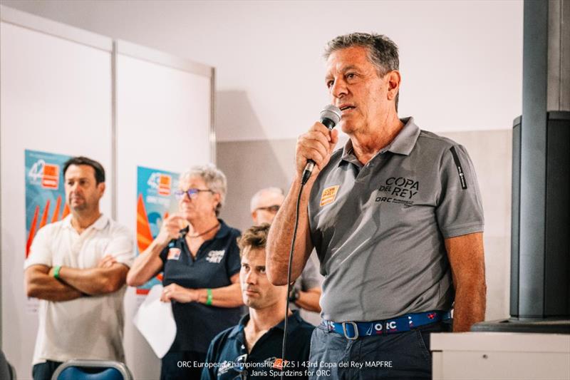 ORC Chairman Bruno Finzi at the Skippers' Briefing - ORC European Championship 2025 | Cope del Rey MAPFRE - photo © Janis Spurdzins for ORC