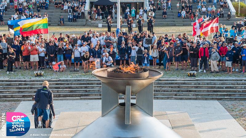 Ceremonial start of the event with the lighting of the Olympic flame - 2025 Garmin ORC World Championship photo copyright Mauro Melandri / Kalev Yacht Club taken at Kalev Yacht Club and featuring the ORC class