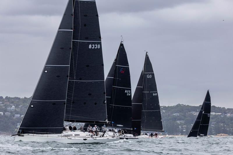 Division 1 yachts with LCE Old School in foreground on day 1 of the Pantaenius Pittwater Regatta photo copyright Andrea Francolini / RPAYC taken at Royal Prince Alfred Yacht Club and featuring the ORC class