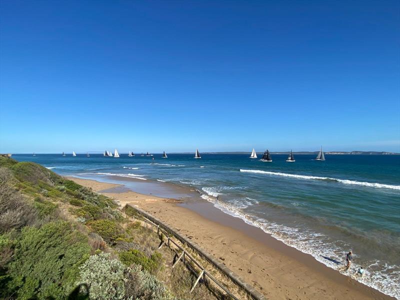 The fleet had glamour sailing conditions for the start of the Melbourne to King Island Ocean Yacht Race - photo © David Schuller