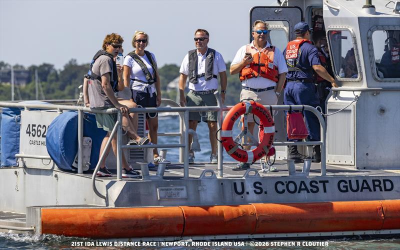 Chairman Anselm Richards (orange life vest) - Scenes from the 2026 Ida Lewis Distance Race - photo © Stephen R Cloutier