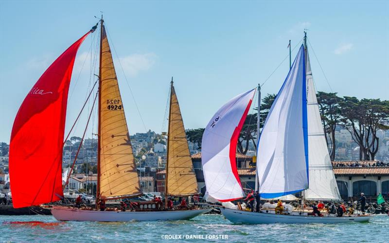Hurrica and Wiletie finishing in front of the StFYC clubhouse - Rolex Big Boat Series 2026 - photo © Rolex / Daniel Forster