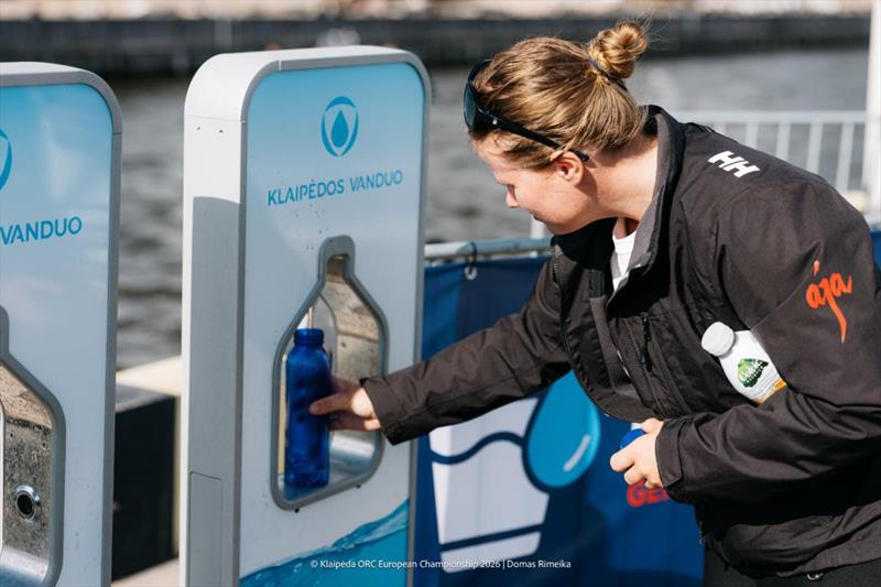 Klaipedos vanduo drinking water refill stations at the Regatta Village - Klaipeda ORC European Championship 2026, Lithuania - photo © Domas Rimeika