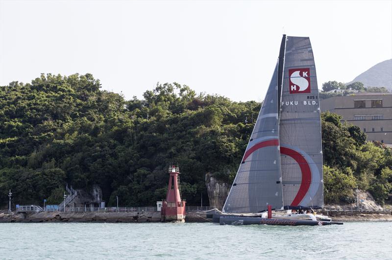 Scallywag/FUKU leaves the harbour at Lei Yue Mun. RHKYC Nha Trang Rally 2019 photo copyright Guy Nowell / RHKYC taken at  and featuring the ORMA 60 class