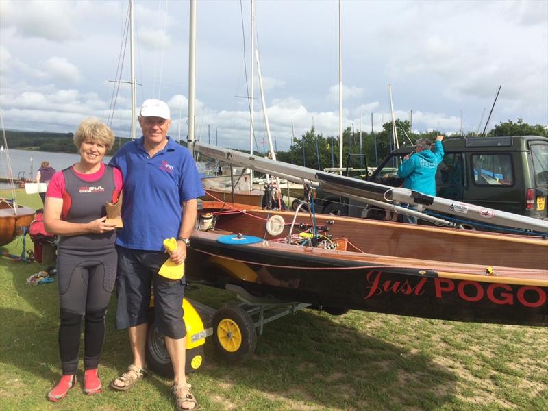 Ros and David Downs win Fastest Boat Trophy at CVRDA National Rally photo copyright Alan Henderson taken at Roadford Lake Sailing Club and featuring the Osprey class