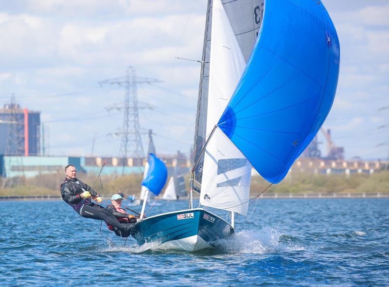 'DJ' Edwards and Vyv Townend win the 2023 Osprey Welsh & Midland Championships photo copyright Nick Dallimore taken at Tata Steel Sailing Club and featuring the Osprey class