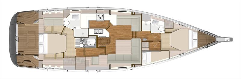 Oyster 515 - Interior Layout photo copyright Oyster Yachts taken at  and featuring the Oyster class