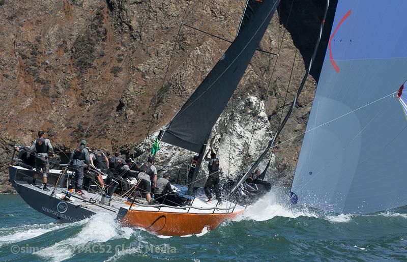 Pac 52s on day 1 of the Rolex Big Boat Series 2018 photo copyright Erik Simonson / PAC52 Class taken at St. Francis Yacht Club and featuring the Pac 52 class