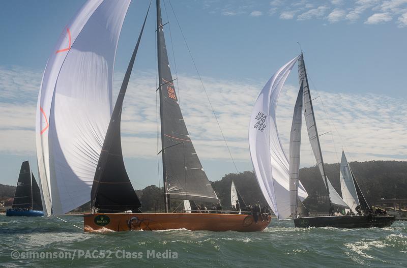 Pac 52s on day 1 of the Rolex Big Boat Series 2018 - photo © Erik Simonson / PAC52 Class