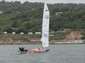 Dani A. Pich enters the record books as the first blind person to sail solo, unaided around the Isle of Wight © YES WE SAIL