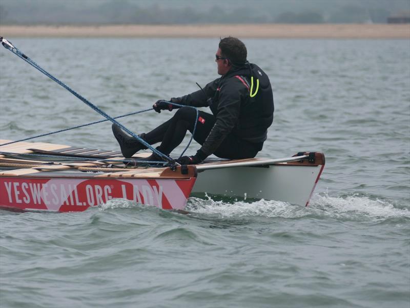 Dani A. Pich enters the record books as the first blind person to sail solo, unaided around the Isle of Wight - photo © YES WE SAIL