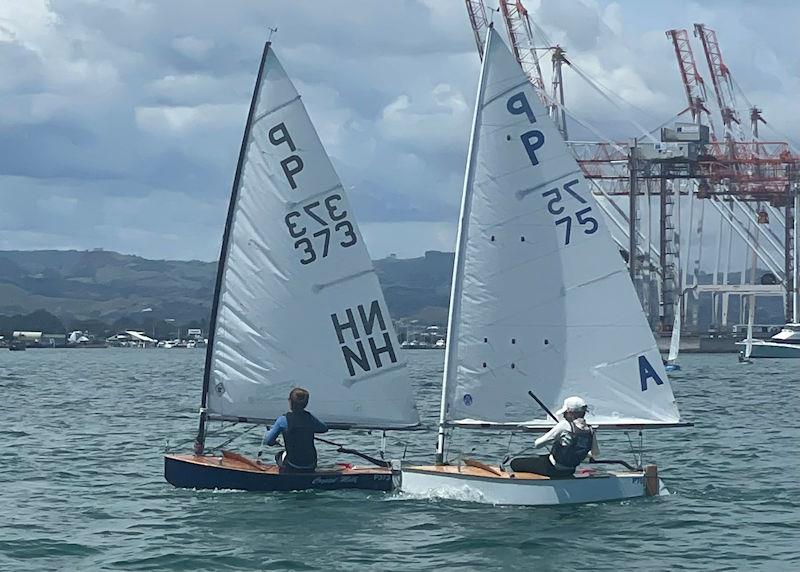 P Class 81st Tanner Cup Day 1: Nathan Soper (P373) and Oli Stone (P75) photo copyright Gary Smith taken at Tauranga Yacht & Powerboat Club and featuring the P class class