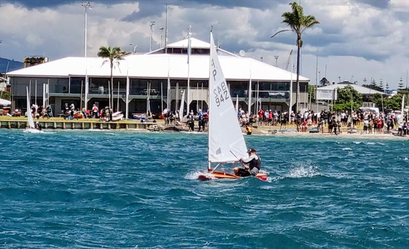 Peter Burling sailing his old P class with the Tauranga Y & PB Club - 2024 Centenary Trophy day, January 6, 2024, Tauranga photo copyright Gary Smith taken at Tauranga Yacht & Powerboat Club and featuring the P class class