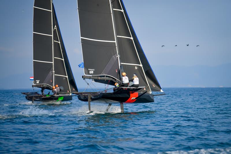 Youth Foiling Gold Cup 2021. Kingdom Team and Team Dutch Sail photo copyright Marta Rovatti Studihrad taken at  and featuring the Persico 69F class