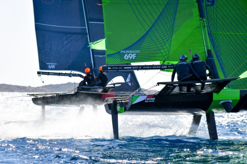 The teams Okalys Youth Project and FlyingNikka 74, Grand Prix 2.1 Persico 69F Cup photo copyright Marta Rovatti Studihrad / 69F Media taken at Yacht Club Costa Smeralda and featuring the Persico 69F class