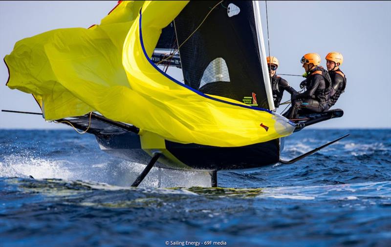 Youth Foiling Gold Cup - ACT 3 - Day 2 photo copyright Sailing Energy / 69F media taken at  and featuring the Persico 69F class