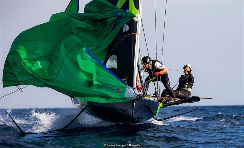 Youth Foiling Gold Cup - ACT 3 - Day 2 photo copyright Sailing Energy / 69F media taken at  and featuring the Persico 69F class