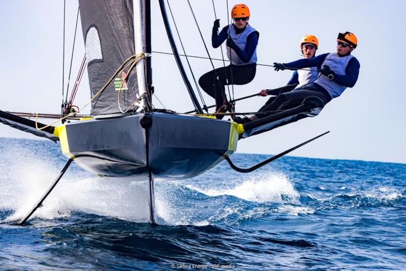Youth Foiling Gold Cup Act 3 at Cagliari - Day 5 photo copyright 69F Media / Sailing Energy taken at  and featuring the Persico 69F class