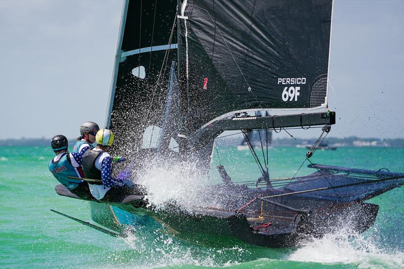 Bacardi Cup Invitational Regatta (BCIR) - High-speed action downwind tests teamwork and heart rates! photo copyright Kevin Rio / 69F media taken at  and featuring the Persico 69F class