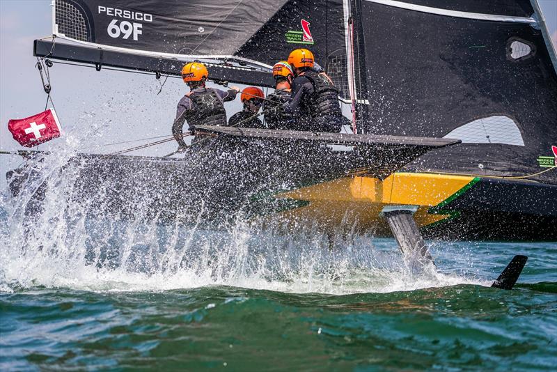 Youth Foiling Gold Cup ACT 3 photo copyright Kevin Rio taken at New York Yacht Club and featuring the Persico 69F class