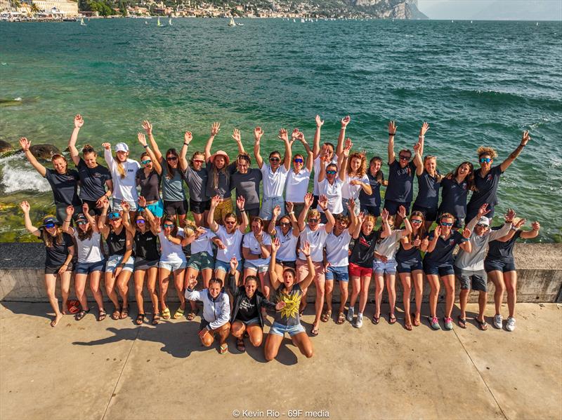 69F Women Foiling Gold Cup in Gargnano, Lake Garda photo copyright Kevin Rio / 69F Media taken at  and featuring the Persico 69F class