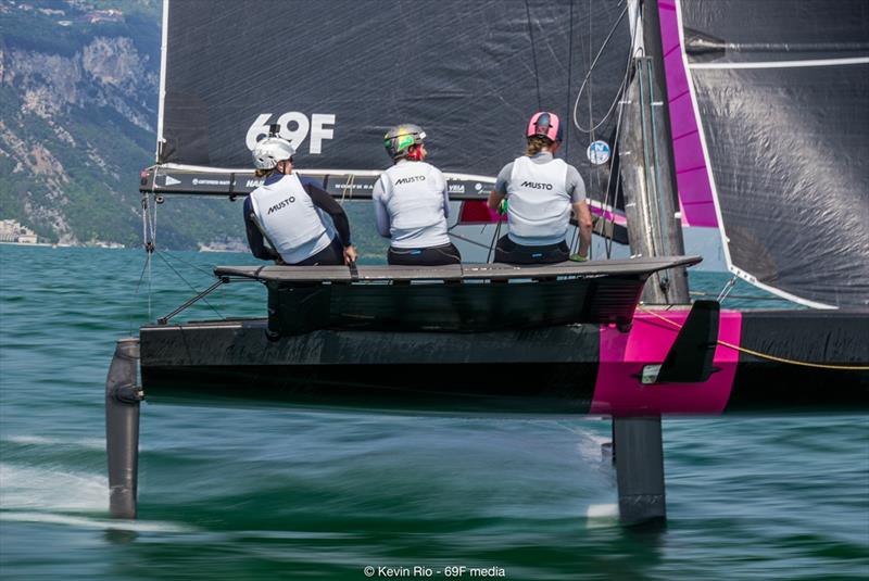 Foiling on Lake Garda in the competition - photo © Kevin Rio / 69F Media