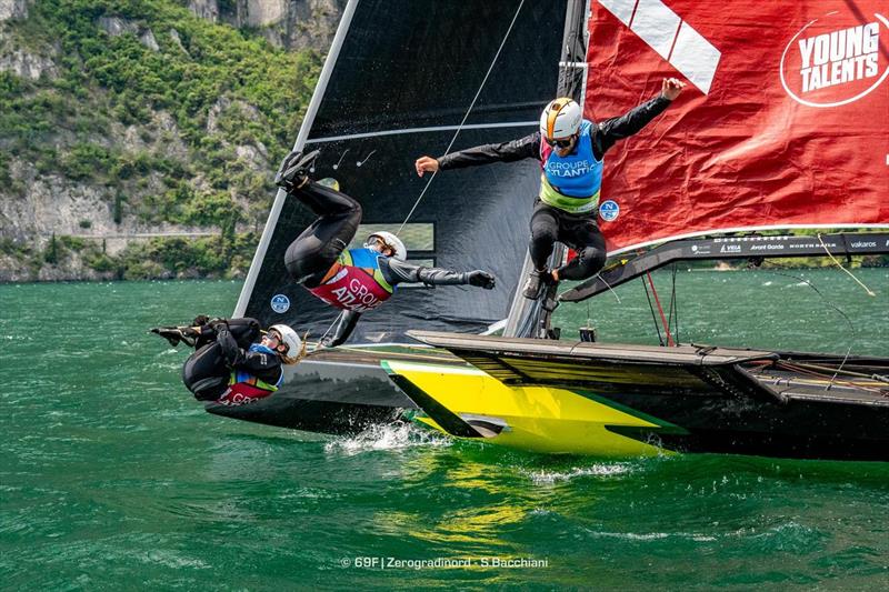 Act 1 of the 69F Youth Foiling Gold Cup photo copyright 69F| Zerogradinord - S.Bacchiani taken at Circolo Vela Torbole and featuring the Persico 69F class