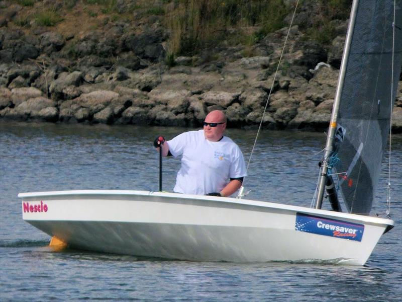 Chris Cooper racing in Bart's Bash at Rotherham photo copyright Garry Chambers taken at Rotherham Sailing Club and featuring the Phantom class