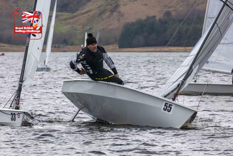 Andy Couch finishes 2nd overall in the Yorkshire Dales Brass Monkey 2022 photo copyright Tim Olin / www.olinphoto.co.uk taken at Yorkshire Dales Sailing Club and featuring the Phantom class
