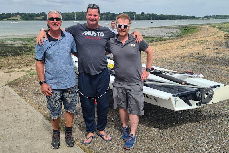 Bill Taylor 1st (centre) Richard Nurse 2nd and Roger Smith 3rd - Phantom Eastern Series and Smugglers Trophy at Royal Harwich YC photo copyright Charlotte Biddle taken at Royal Harwich Yacht Club and featuring the Phantom class