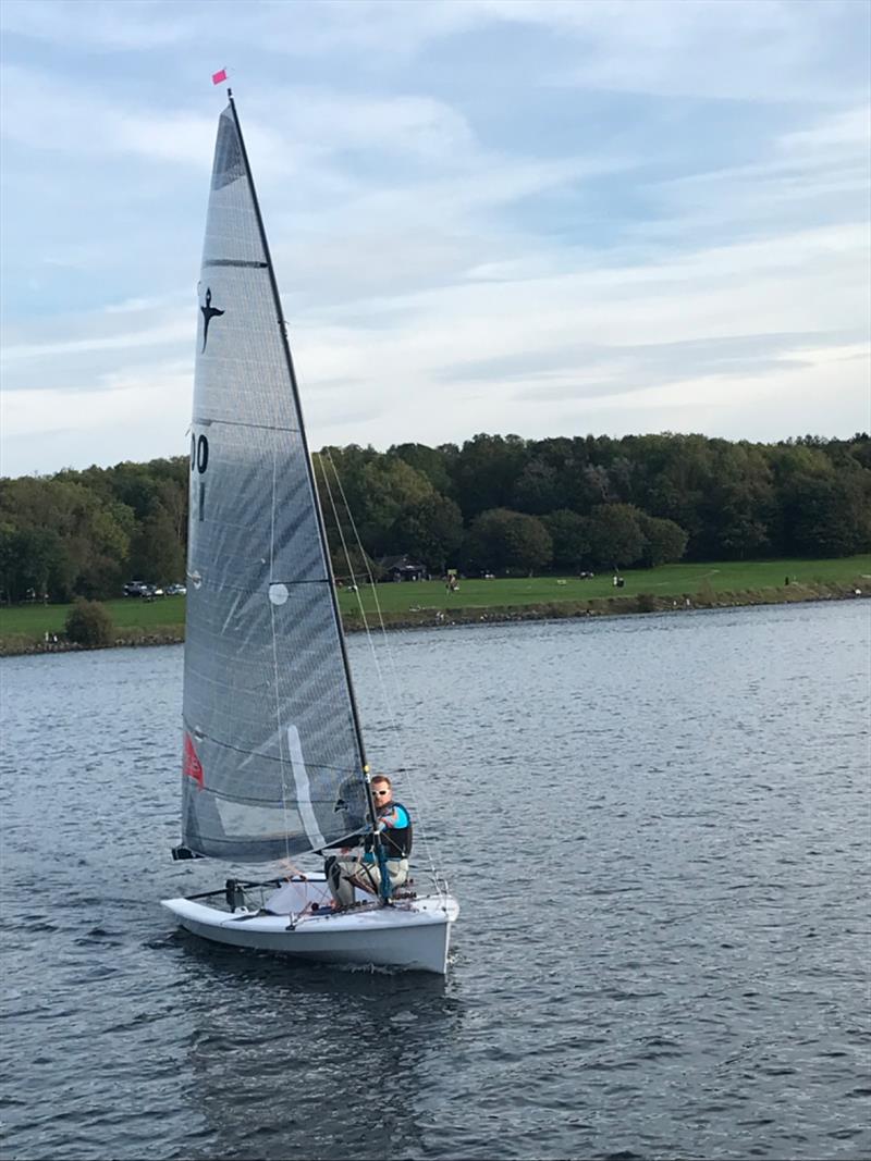 Richard Nurse during the Burton SC Phantom Open photo copyright Mike Hampton taken at Burton Sailing Club and featuring the Phantom class