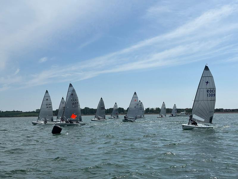1433 leads the fleet during the Phantom Eastern Series Opener at Stone Sailing Club photo copyright Stone Sailing Club taken at Stone Sailing Club and featuring the Phantom class