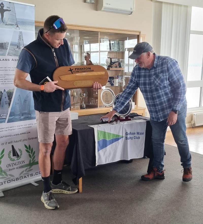 Sam Coxon wins the 2026 Phantom Inlands at Grafham Water photo copyright John Wayling taken at Grafham Water Sailing Club and featuring the Phantom class