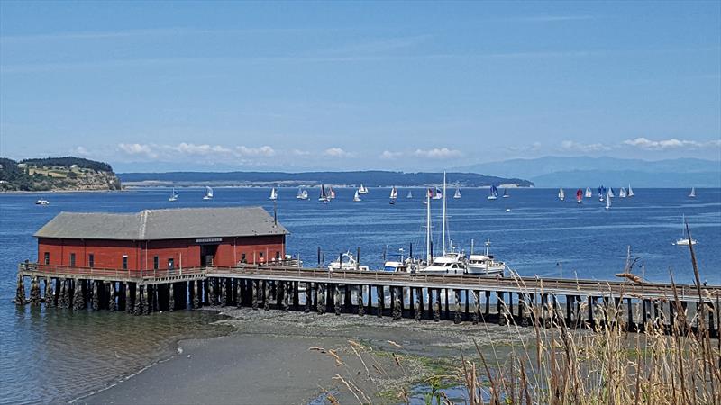 Whidbey Island Race Week action, as seen from the shores of scenic Coupeville, WA, located on the shores of Penn Cove - photo © Jan Anderson