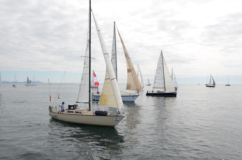 Teams work to find good pressure at the Lake Ontario 300 Challenge photo copyright Steve Singer taken at Port Credit Yacht Club and featuring the PHRF class